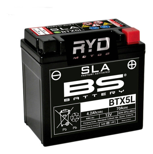 Batería Btx5l = Ytx5l Kymco 125 Agility City Sb Battery Ryd 0