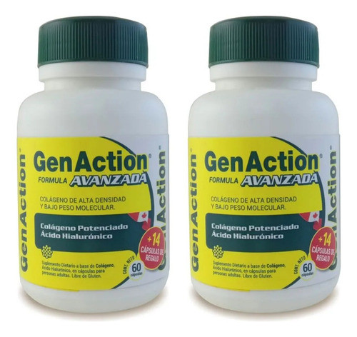 Pack 2 Genaction Colágeno Hidrolizado Fórmula Avanzada 0