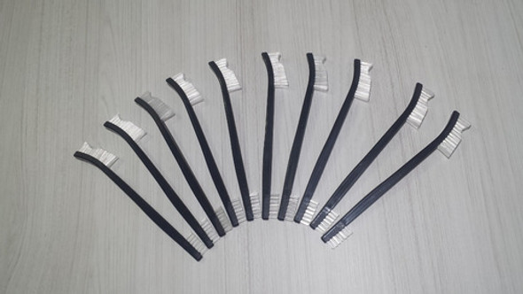 Kit 10 Escovas Ponta Dupla De Nylon Limpeza Instrumentais 1