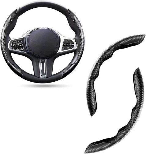 Funda Para Volante Universal De Fibra De Carbono P/coche -01 0