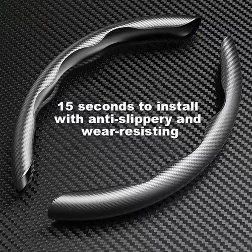 Funda Para Volante Universal De Fibra De Carbono P/coche -01 1