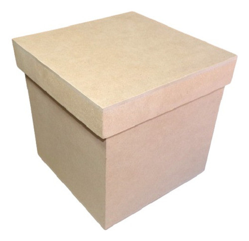 Caja Cubo 10x10x10cm Fibrofácil Souvenir Para Pintar 50 Unid 0