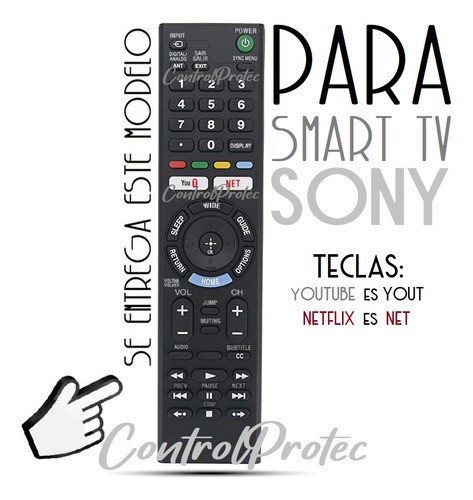 Control Remoto Para Rmt-tx300b Smart Sony Netflix You Tube 1