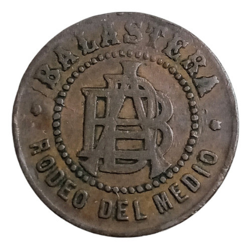 Ficha Antiga Balastera Rodeo Del Médio Argentina Anos40 Rara 0