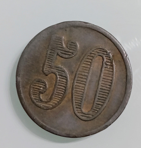 Ficha Antiga Balastera Rodeo Del Médio Argentina Anos40 Rara 1