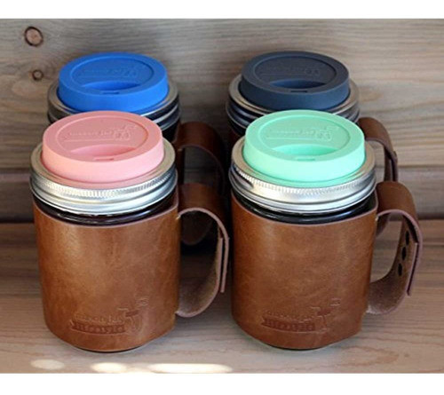 Tapa De Silicona Con Banda De Acero Inoxidable Para Tarros M 1