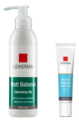 Kit Matt Balance Cleansing Gel + Acnex Depure Topic Lidherm 0