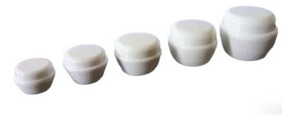 Pote Cosmética Cónico 5 Grs Blanco ( Pack Por 10 Unidades ) 0