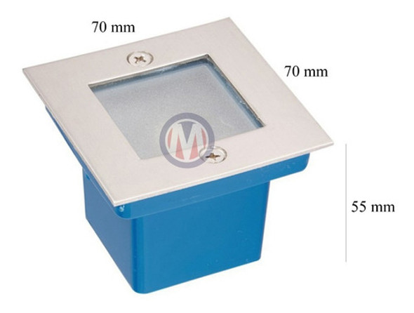 Luz Empotrable De Pared 2w Led Incorporado Apto Exterior 1