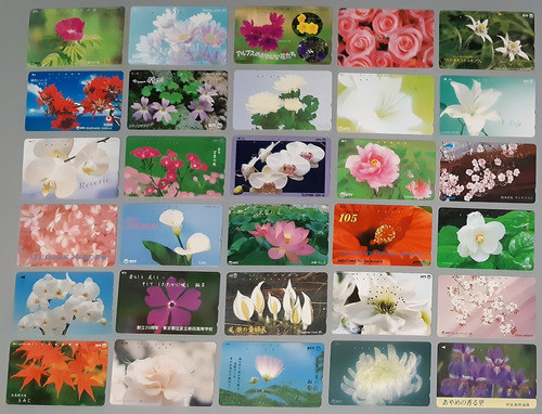 Flores ... - 145 Cartões Telefônicos E/ou Tickets Do Japão 0