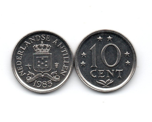 Antillas Holandesas Moneda 10 Cent Año 1985 Km#10 Unc 0