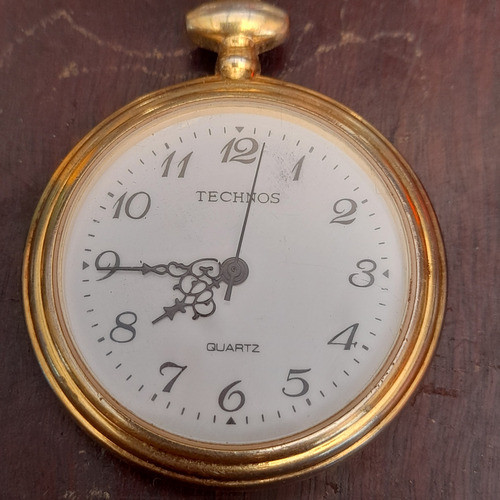 Relogio De Bolso Technos Quartz Sem Bateria E Alça Da Coroa 0