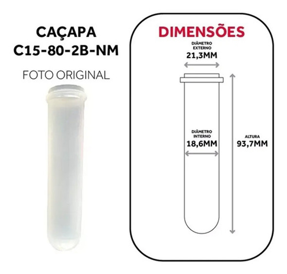 Caçapas 15ml  Para Centrifugas 80-2b - 2 Unidades 1