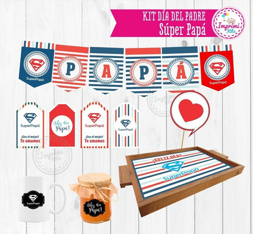 Desayuno Imprimible Feliz Dia Del Padre Super Papá 1