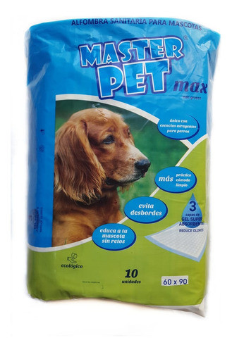 Paños Pañales Entrenamiento Perro Master Pet Max X40 0