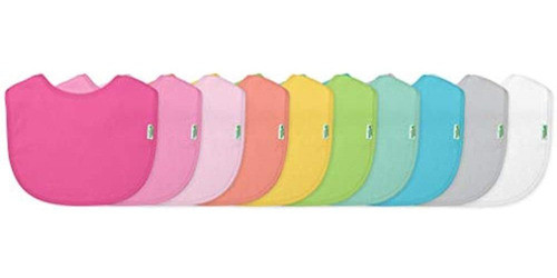Brotes Verdes Staydry Infant Bibs 10 Count Pink Set 0