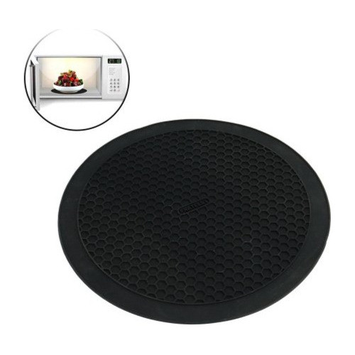 Tapete Para Microondas Silicone 30cm Preto 1