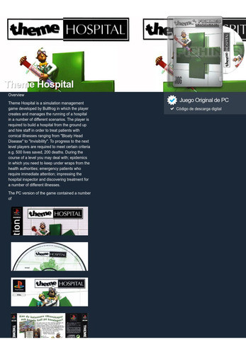 Theme Hospital - Original Pc - Descarga Digital - Pc #12188 1
