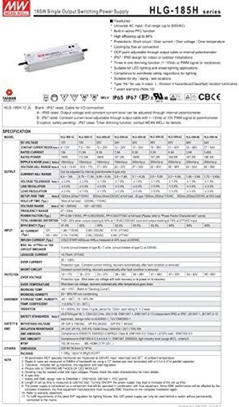 Mean Well Hlg185h54 A 185 W Individual Salida 345 A 54 Vdc M 1