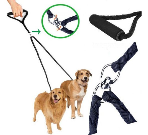 Correa De Perro Doble Trenzado Maraña Correa Doble Acoplador 0 Correa De Perro Doble Trenzado Maraña Correa Doble Acoplador 0