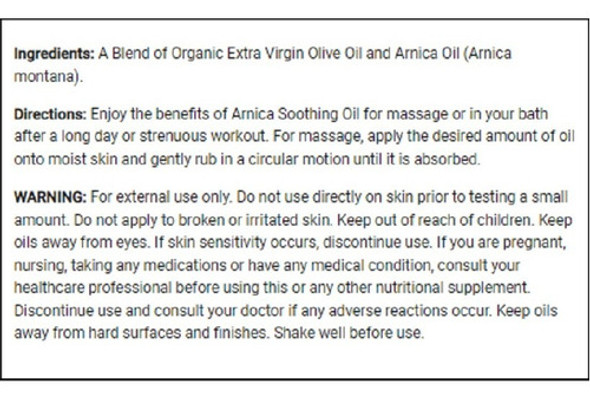 Pipingrock | Arnica Oil | Aceite De Árnica | 2fl Oz (59ml) 1 Pipingrock | Arnica Oil | Aceite De Árnica | 2fl Oz (59ml) 1