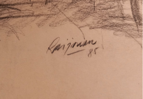 Dibujo A Lapiz Perro De Caza Estilo Ingles Firmado Raijman 1