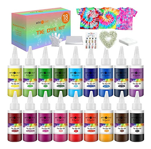 Htvront Tie Dye Kit Para Niños Y Adultos - 18 Colores 80ml B 0