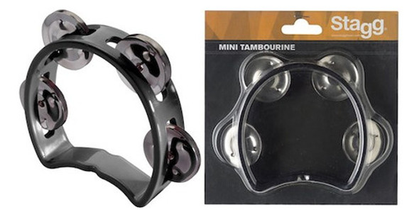 Pandereta Para Niños 4 Sonajas Aro De Percusión Negro Stagg 0