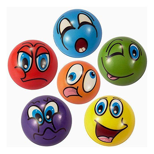 Mydio Set De 24 Bolas De Estrés Emoji, Favor De Fiesta Para 0