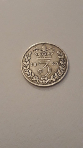 Gran Bretaña Plata 3 Peniques  Victoria  1838 - 1887 0