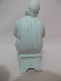 B. Antigo - Estatueta De Frade Em Biskui Branco Alemão 1