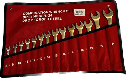 Set Llaves Combinadas Fijas Estriadas 14pcs 8-24mm An22-059 0