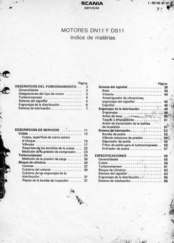 Manual De Servicio Y Taller Motores Scania Dn11 / Ds11 1