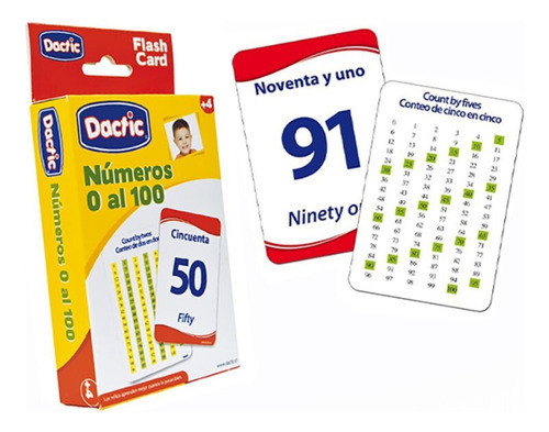 Juego Laminas Numeros 0 Al 100 Español Ingles Dactic 0
