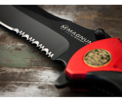 Navaja Boker Magnum Bombero Fire Chief Premium Táctica 1