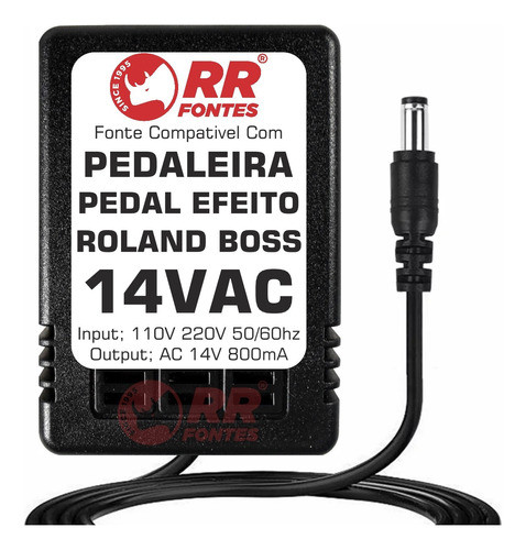 Fonte Ac 14v Para Pedal Boss Af-70 Sp-505 Vf-1 Gr-33 Gr-20 0