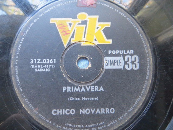 Chico Novarro Primavera + Cumbia Bendita Vinilo Simple Vik 1