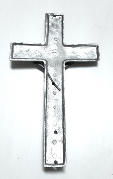 Antiguo Crucifijo De Aluminio 28 Cm X 16 Cm 1