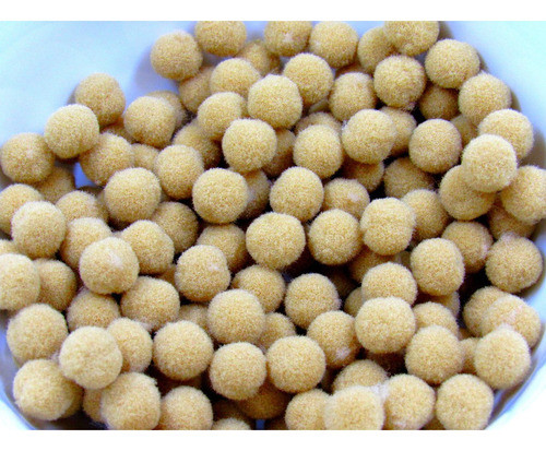 Pompom Bege Bolo De Fio Sintético 1cm 100 Unidades 0