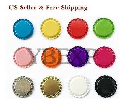 120pcs 1  Mezcla Colores Doble Cara Pintada Aplanados Botell 1