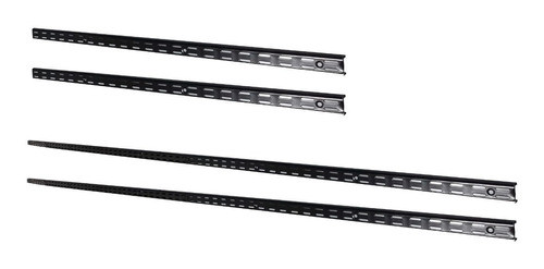 2 Riel 2mts Negro + 10 Mensula 27cm Negro Todoestantes 0