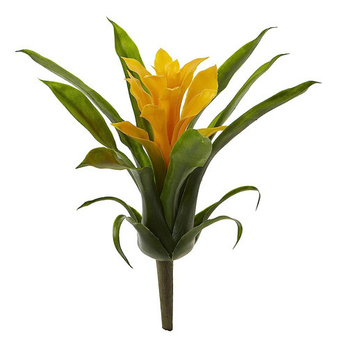 Tallo Floral Artificial Casi Natural De 10 Bromelias, Conjun 0