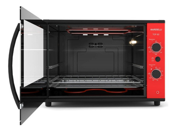 Forno Eletrico 60 Litros Top60 127v Nardelli Vermelho Dj 1