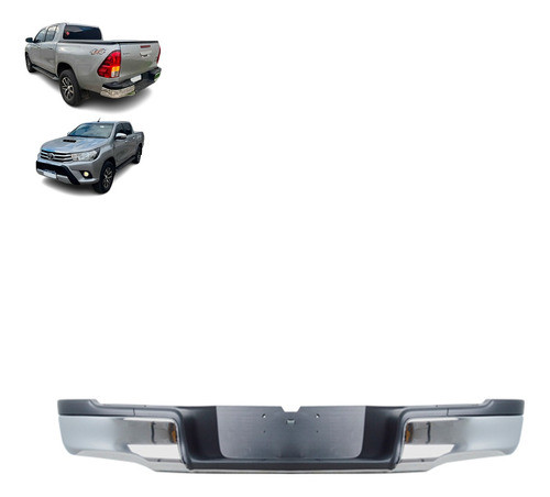 Paragolpe Trasero Toyota Hilux Revo Cromado 2016- 0