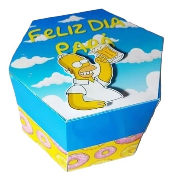 Kit Imprimible Caja Explosiva Homero Simpsons Dia Del Padre 0
