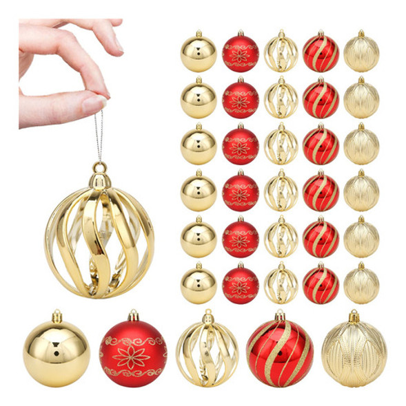 Bolas De Navidad, 30 Piezas De 2.36 Pulgadas, Inastillables, 0