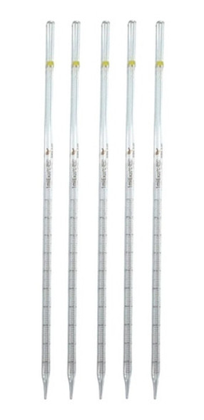 5 Pipetas De Vidro Sorológica Graduada 1ml - Kit Econômico 0 5 Pipetas De Vidro Sorológica Graduada 1ml - Kit Econômico 0