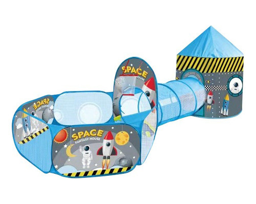Casita Carpa Con Tunel Celeste 0