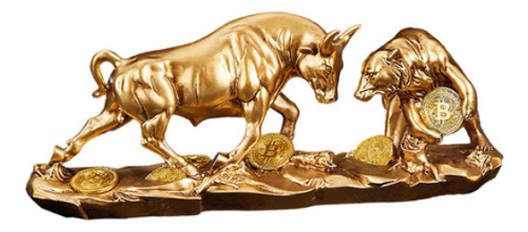 Decoração De Escultura Animal, Estatueta De Urso, L Ouro 0