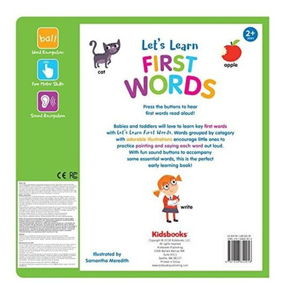 Book : Lets Learn First Words-with 27 Fun Sound Buttons,... 1